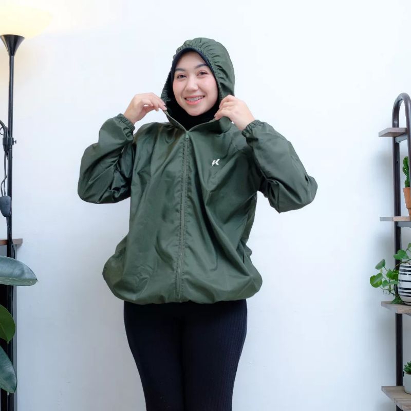 Jaket big size wanita olahraga running Outdoor