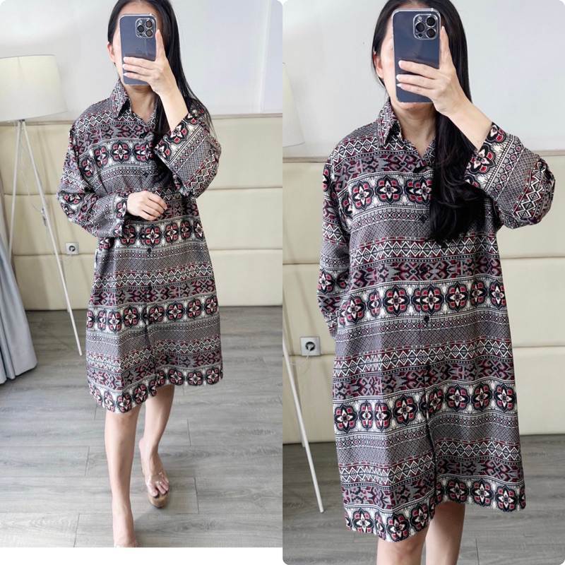 tunik rayon batik / tunik wanita bahan rayon motif batik / tunik fashion