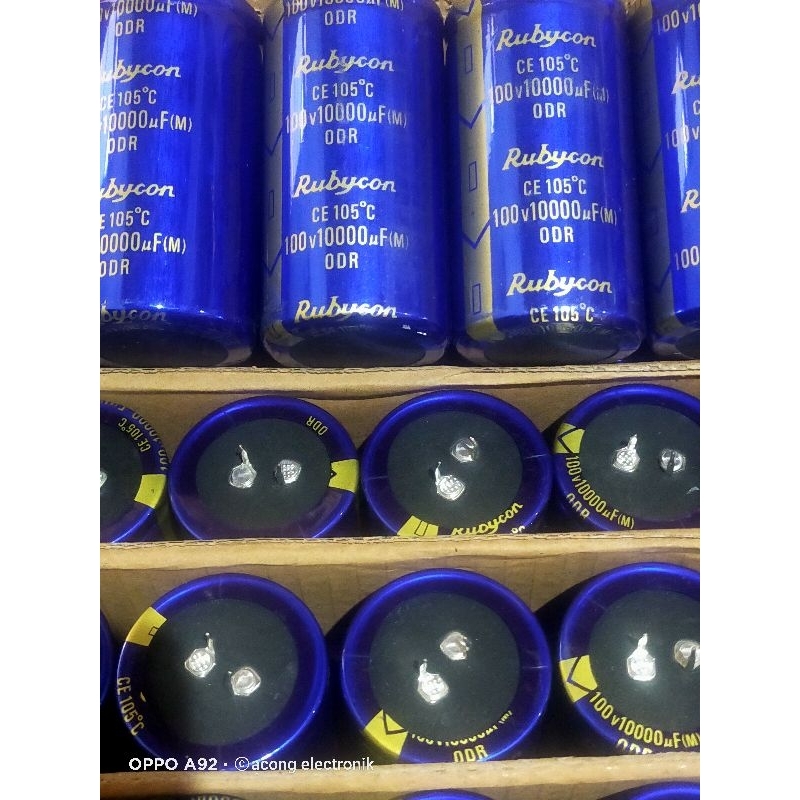 elco capacitor 10.000/100vol rubycon