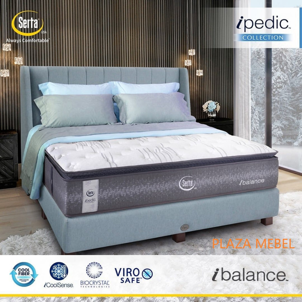 SET Spring Bed SERTA iBalance Memory Foam + DV. HB. Kansas ( FULLSET )