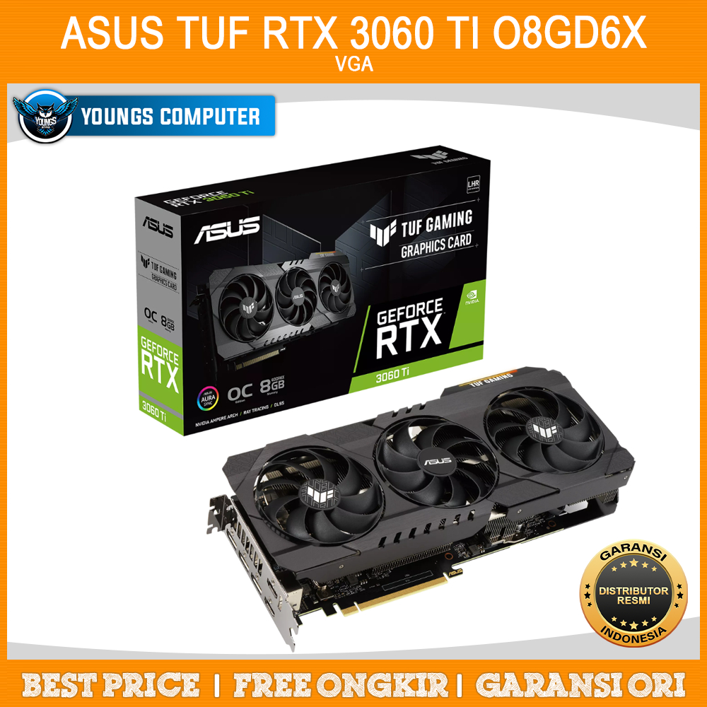 VGA ASUS TUF Gaming RTX 3060 Ti OC 8GB GDDR6X | RTX3060Ti O8GD6X