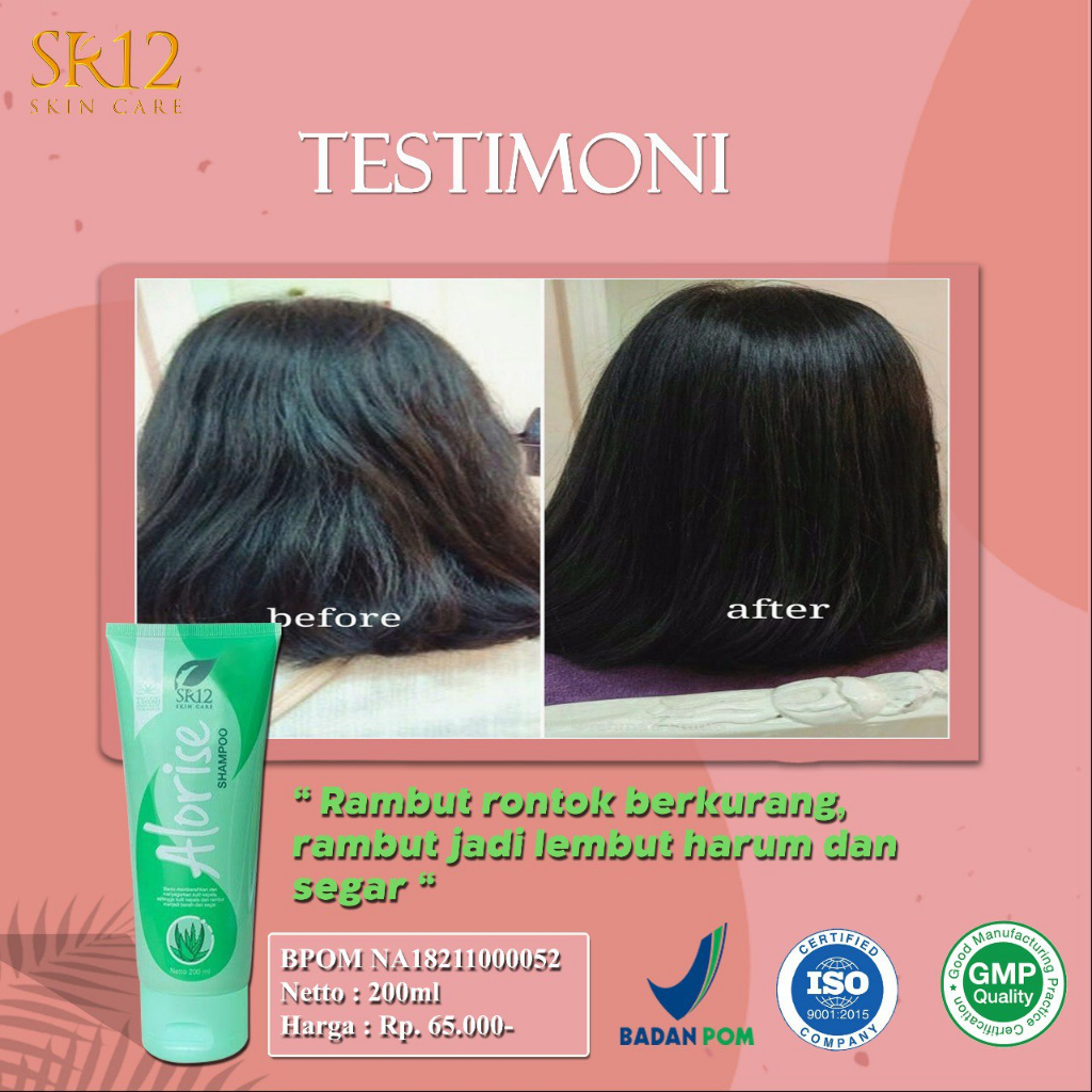 ALORISE SHAMPO SR12 / MENGHALUSKAN RAMBUT / PERAWATAN RAMBUT RONTOK KERING &amp; CABANG / SHAMPO HERBAL / saudagarsr12