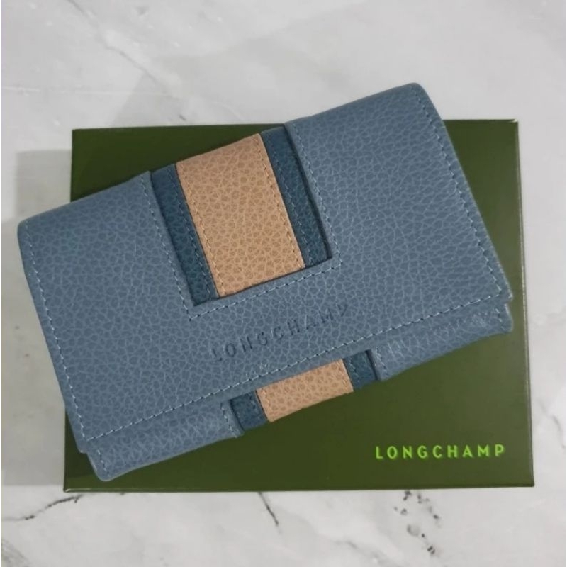Dompet kulit long*champ lc leather card wallet small original not coach