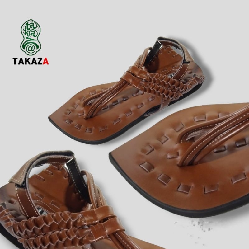 TAKAZA| Sandal Terompah Nabi kulit Sapi Premium