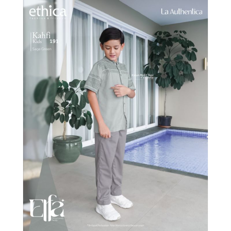 Sarimbit Keluarga 2023 Ethica Elfa 283 Sage Green (Gamis Kagumi 285, Koko Kahfi 267, Gamis Anak Kagumi Kids 138, Koko Anak Kahfi Kids 191)