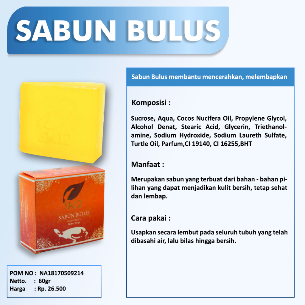 Flash Sale SABUN BLUS SR12 / BULUS SOAP / SABUN BATANG / SABUN WAJAH / SABUN BADAN / SABUN GATAL / Sabun wajah original / sabun wajah premium / sabun wajah berkualitas / sabun wajah termurah / sabun wajah terbaik / sabun wajah bagus / bpom / saudagarsr12