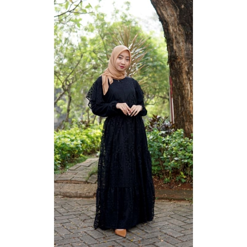 MARIZHA BRUKAT DRESS / DRESS LEBARAN / DRESS MEWAH / BUSUI FRIENDLY