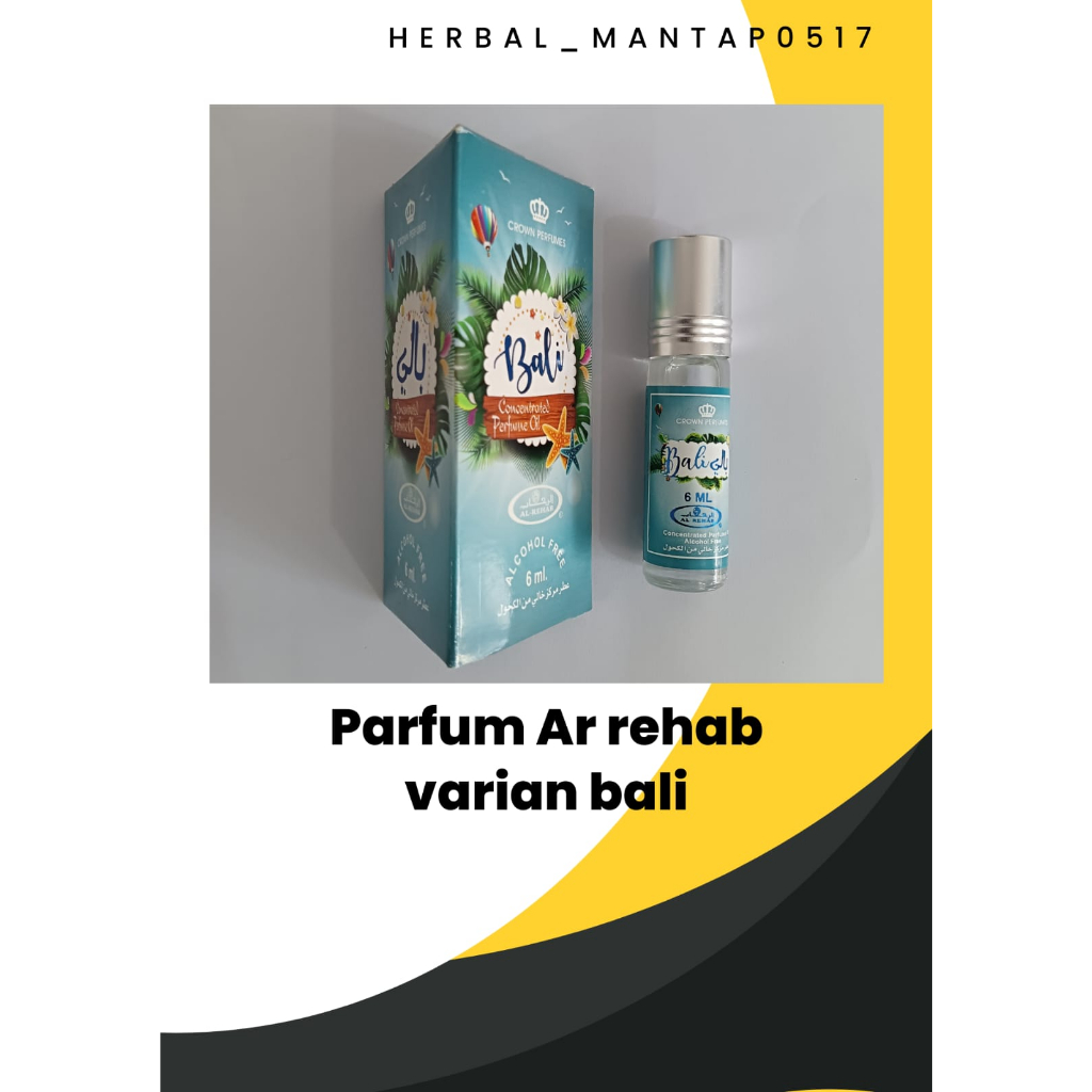 PARFUM AL REHAB | Varian Bali I Parfum Roll On Al Rehab 6 ml | Al Rehab Perfume 6 ml