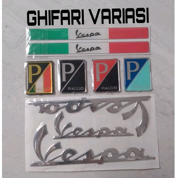 emblem Stiker Motor listrik BF V7 Goodrich Uwinfly T3 exotic sprinter prime/ tulisan Vespa