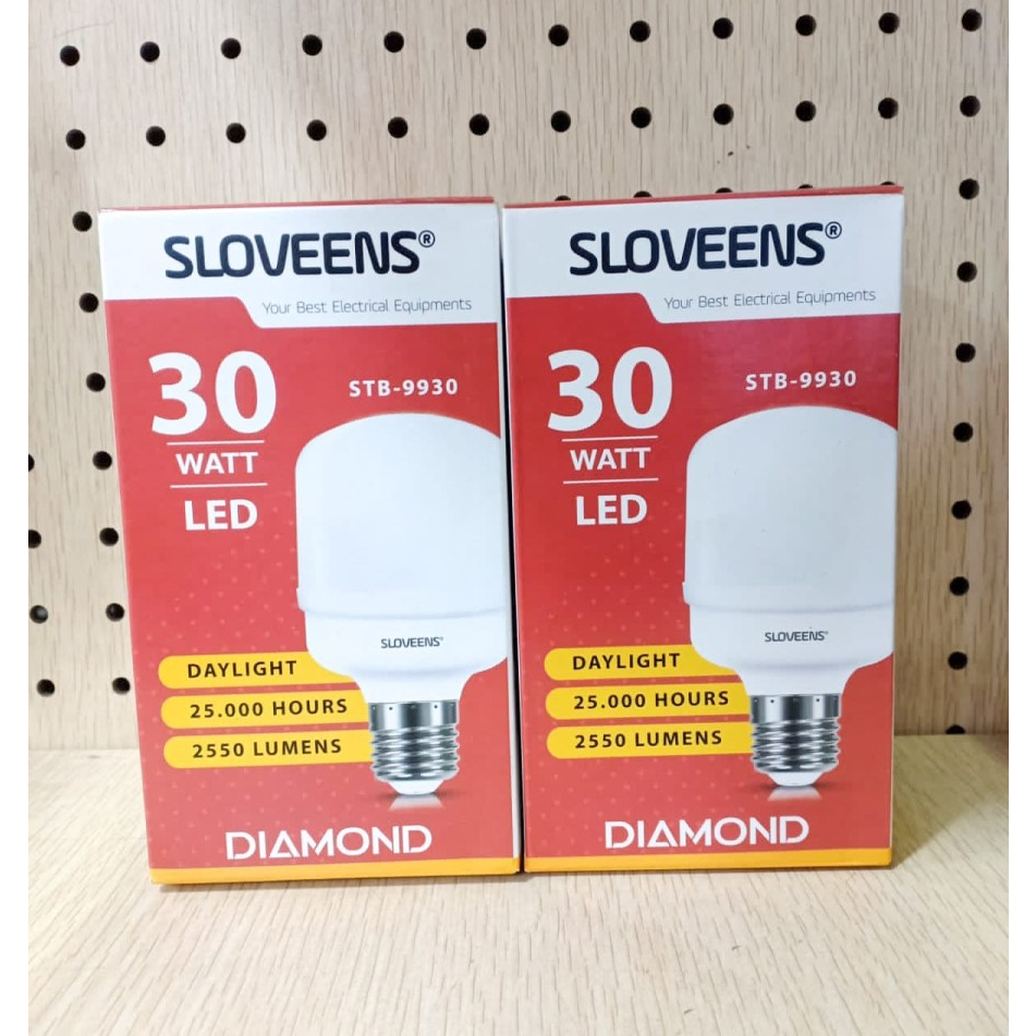 Lampu LED 30 Watt Sloveens Diamond Cahaya Putih Lampu Bohlam 30W