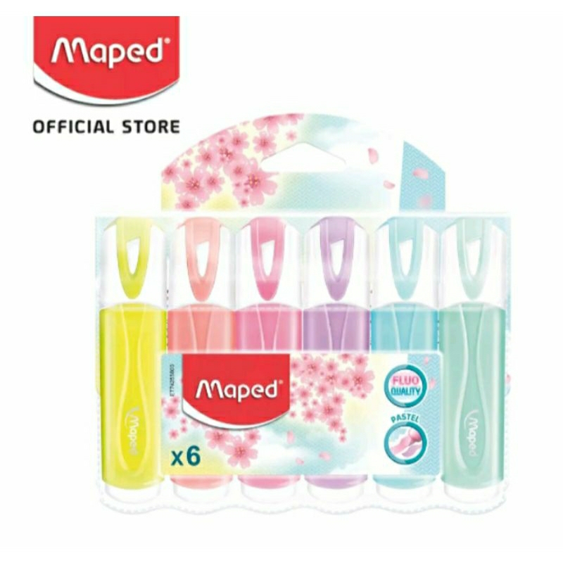 

MAPED- HIGHLIGHTER PASTEL MAPED SET 6