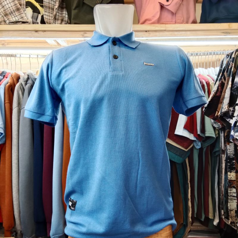 Kaos Kerah / Kaos Wangki / Kaos Polo Warna Biru Turkish