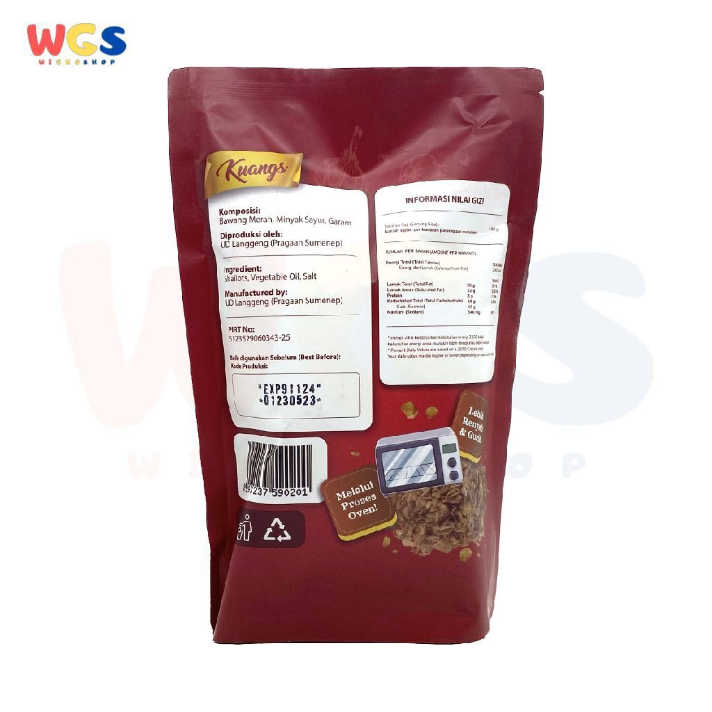 Kuangs Bawang Goreng Oven Bawang Goreng Kriuk Sehat Halal 120g - 6x20g