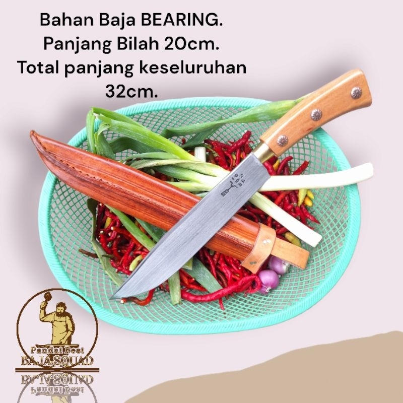 Pisau dapur Cap garpu BANDI Baja Bearing bilah 20cm.