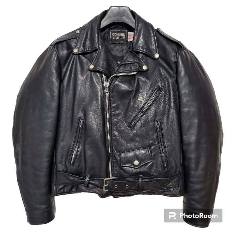 GENUINE LEATHER JAKET KULIT RAMONES PRIA LEATHER JACKET LIKE SCHOTT PERFECTO VANSON AVIREX RBC BOMBER VARSITY DOUBLE RIDER  MOTO RACER FLIGHT FENCING DUSTER CAFE RACER UTILITY BIKER MADE IN USA