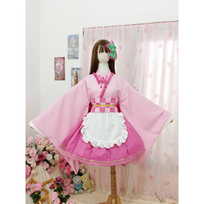 Kostum cosplay Kanao Maid Versi on demon slayer