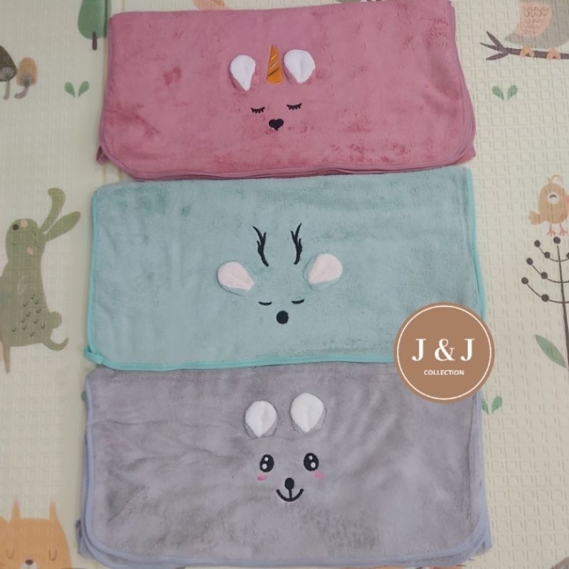 Handuk Bayi Microfiber Tiga Teman 100 x 50 cm