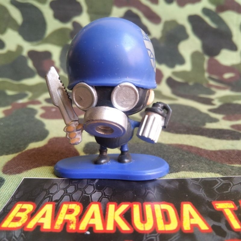 Figure Army Man MGA Little Soldier Gas Mask Soldier Little Blue Man Soldier MGA Toys Collectible Lit