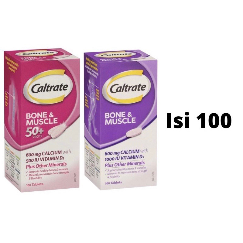 Caltrate Bone &amp; Muscle Calcium with Vitamin D3 D 100 Tablets