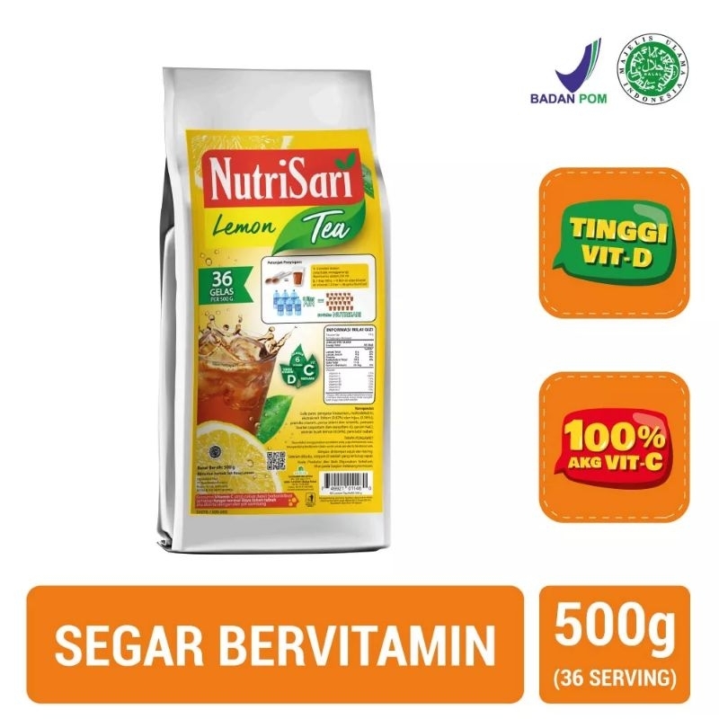 NUTRISARI LEMON TEA POWDER DRINK REFILL 500GR