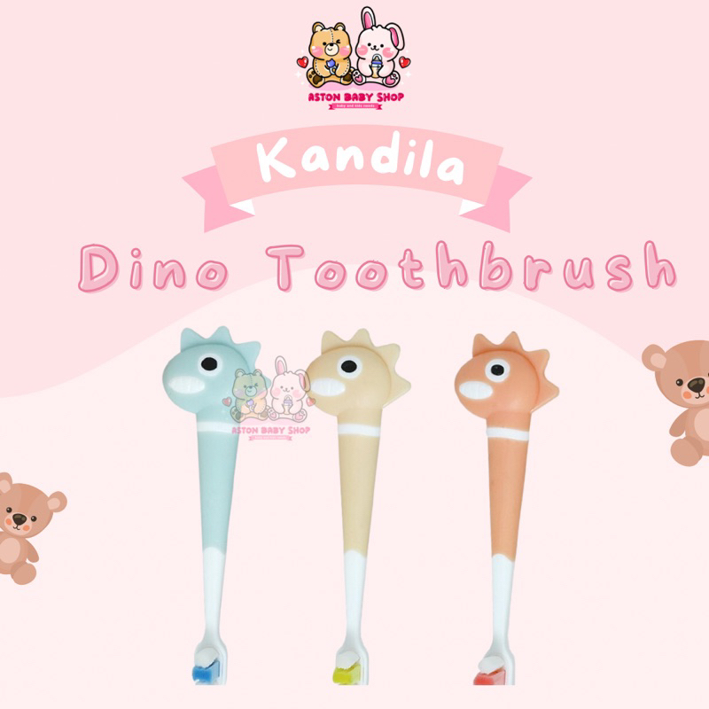 Kandila Baby Dino Toothbrush Sikat Gigi Bayi &amp; Anak Sikat gigi Bayi lembut