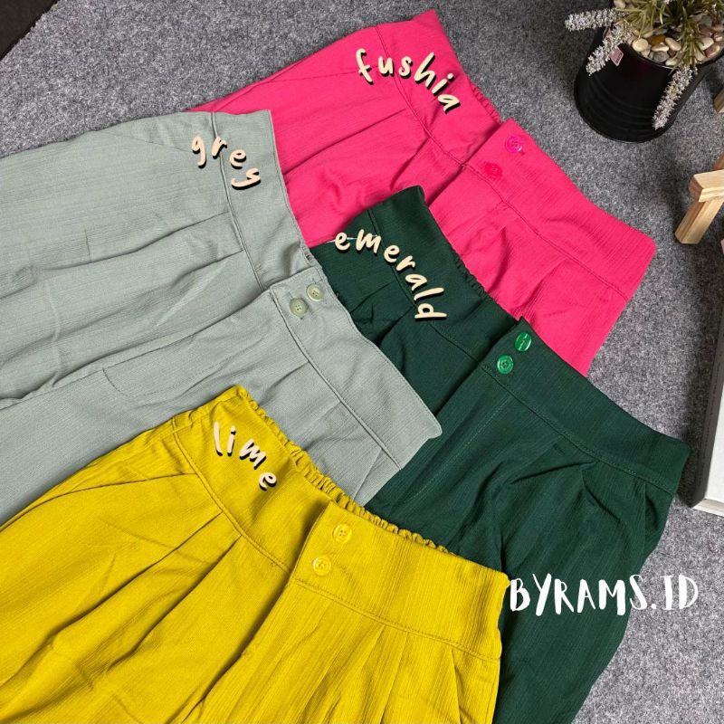 Celana Kulot Highwaist Jennie Knit Pants Cullote Wanita