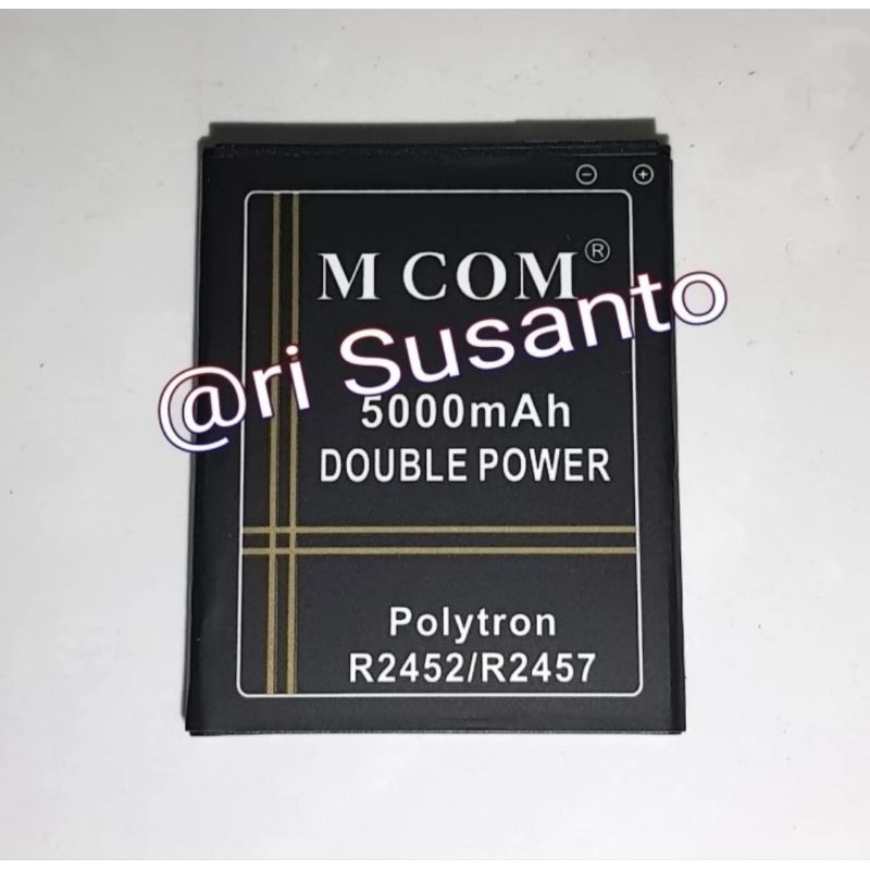 Baterai MCOM for Polytron Rocket S1 R2452/Rocket S2 R2457 PL-605D Double Power 5000mAh batere batre 
