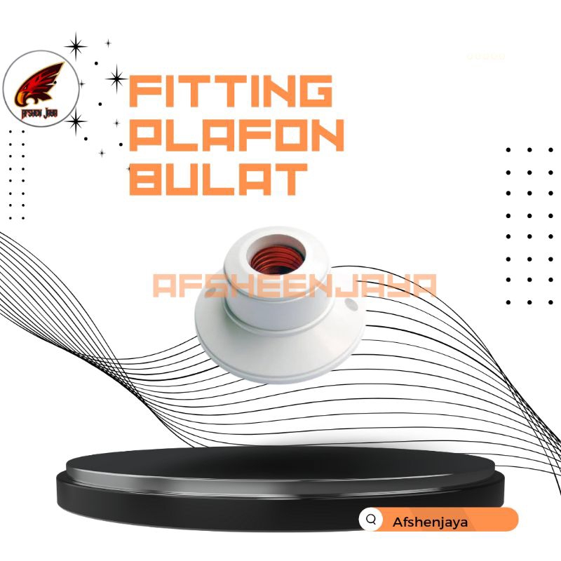 ⭐AJ⭐ Fitting Plafon Bulat Hitam Model Broco / Uticon / Kecil Besar Fitting Lampu Plafon Bulat Model 