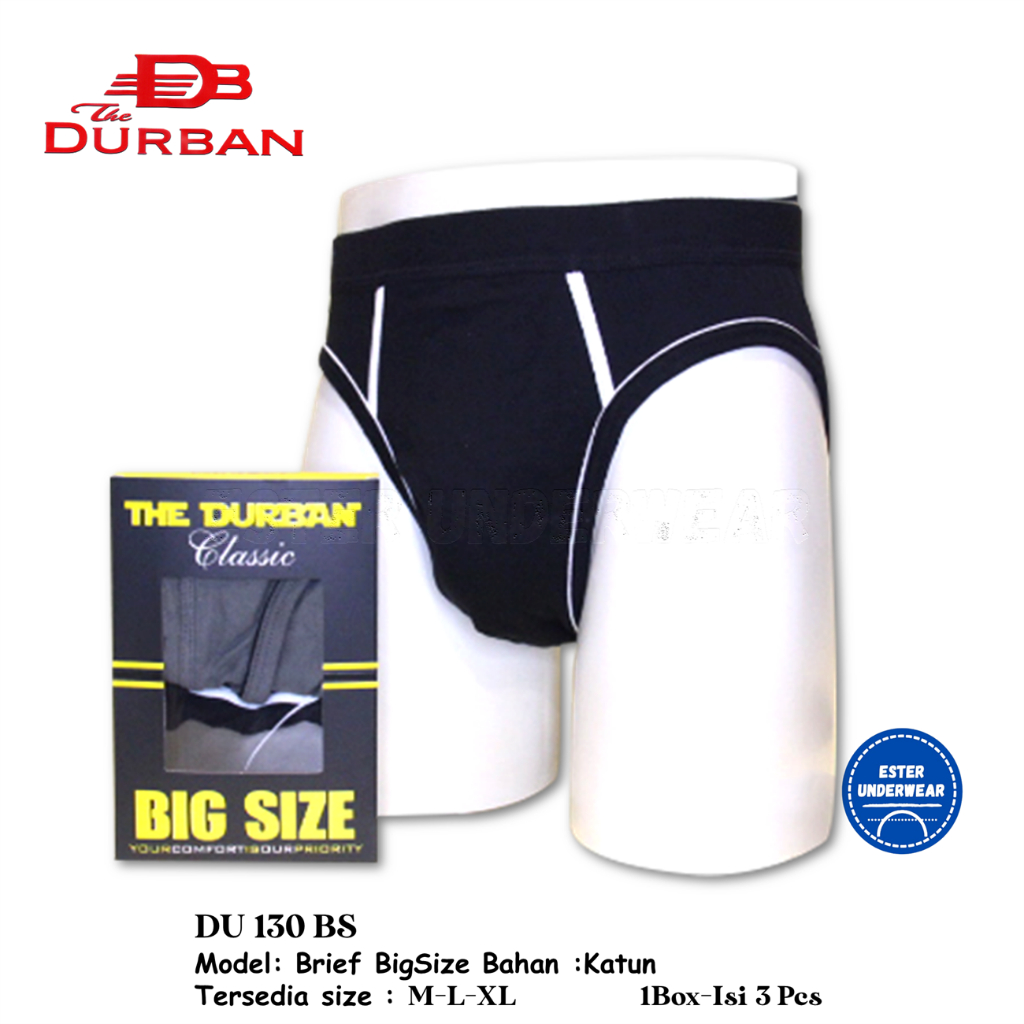 Celana Dalam Pria Big Size DURBAN Clasic DU 130BZ ISI 2Pcs