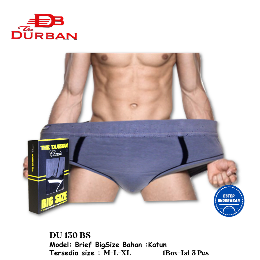 Celana Dalam Pria Big Size DURBAN Clasic DU 130BZ ISI 2Pcs