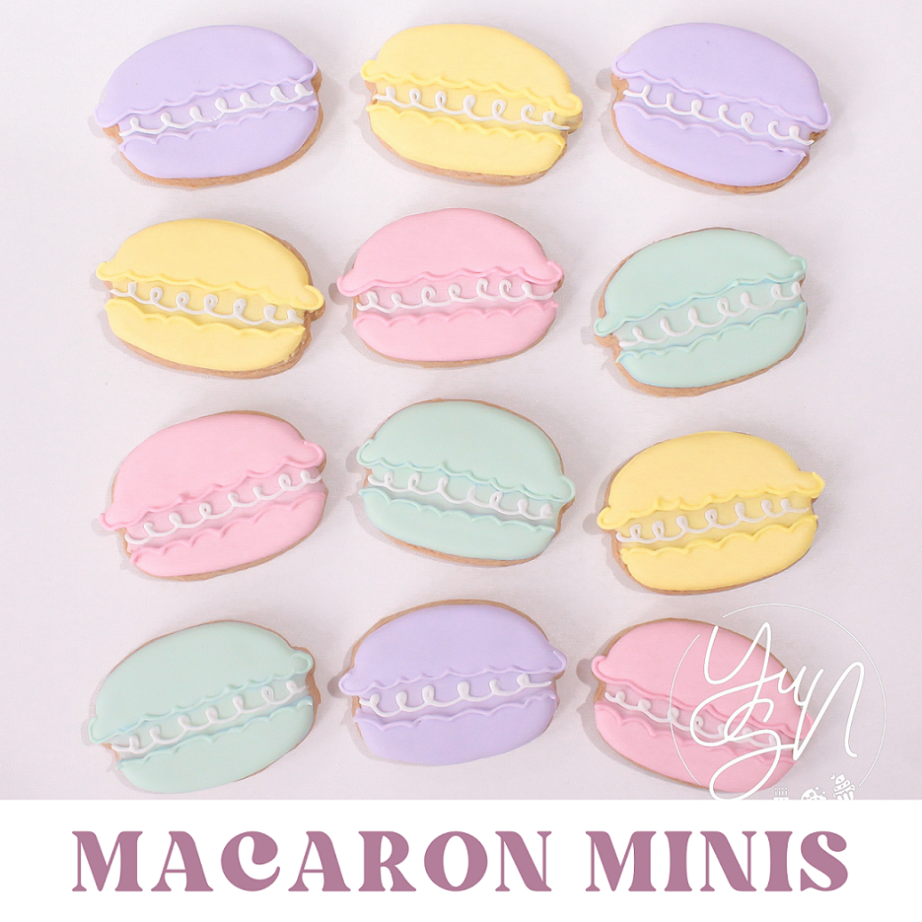 

Macaron MINIS - Sugar Cookies / Decorated Cookies / Kukis Hias