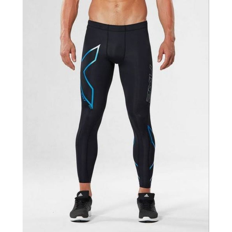 Original 2XU Ice Compression Tights Men Baselayer Legging Pria Celana Lari Gym Fitness Olahraga Yoga