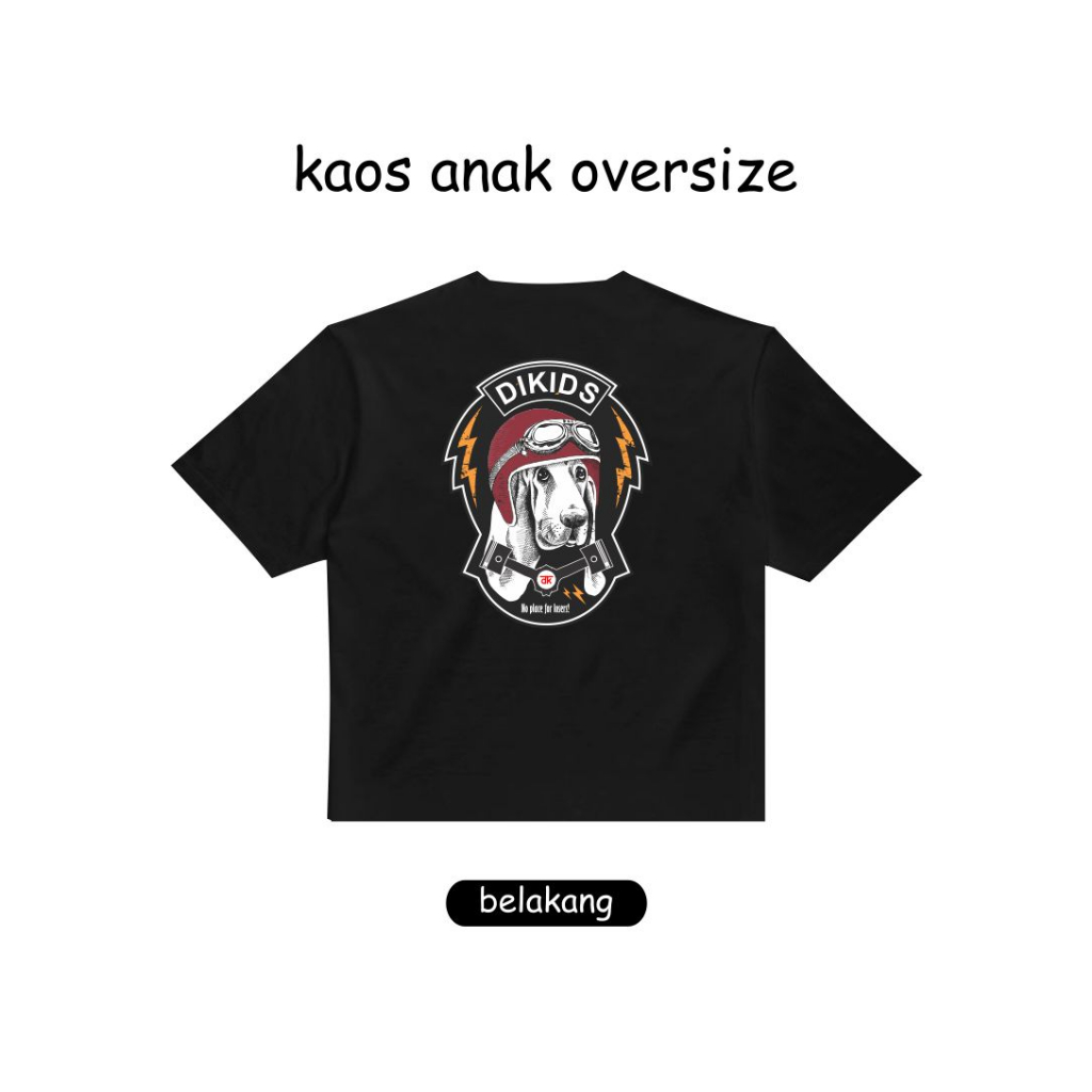 Dikids Kaos Oversize Anak Katun Combads Premium Usia 3-13 tahun | Kidswear OVERSIZE Basic Tee