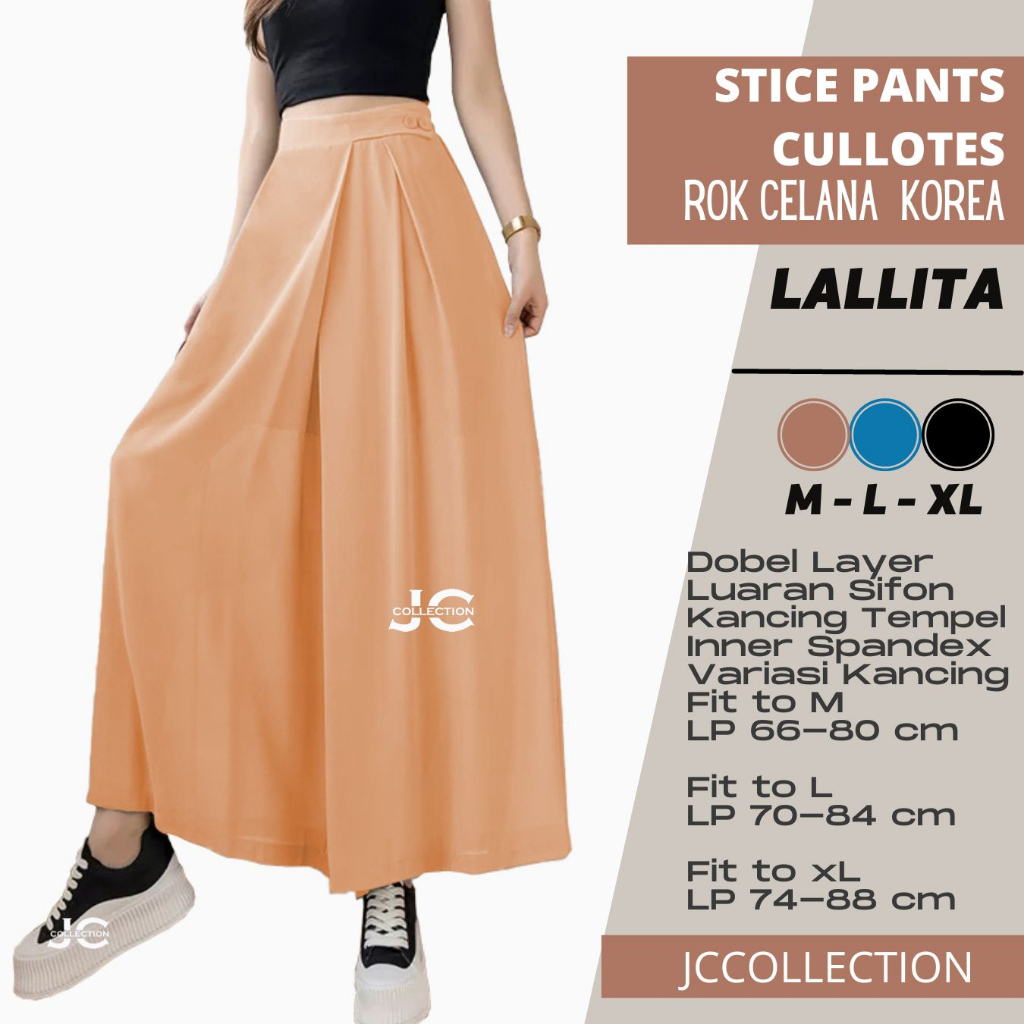 Stice Pants Celana Kulot Panjang Sifon Korea Style Pants Talitania - JCCollections