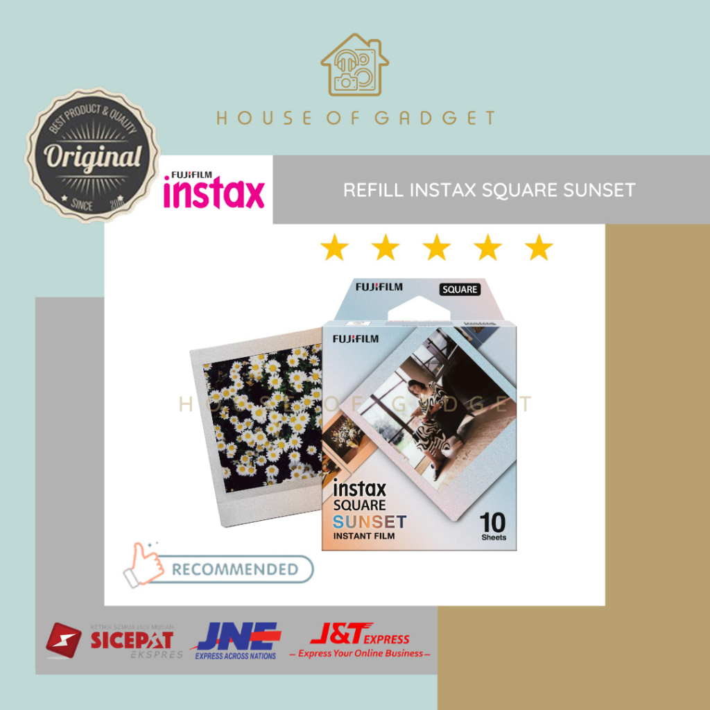 Fujifilm Refill Film Instax Link Square Paper SQ1 SQ6 SQ10 SQ20 SQ40 Instax Share SP3 Sunset