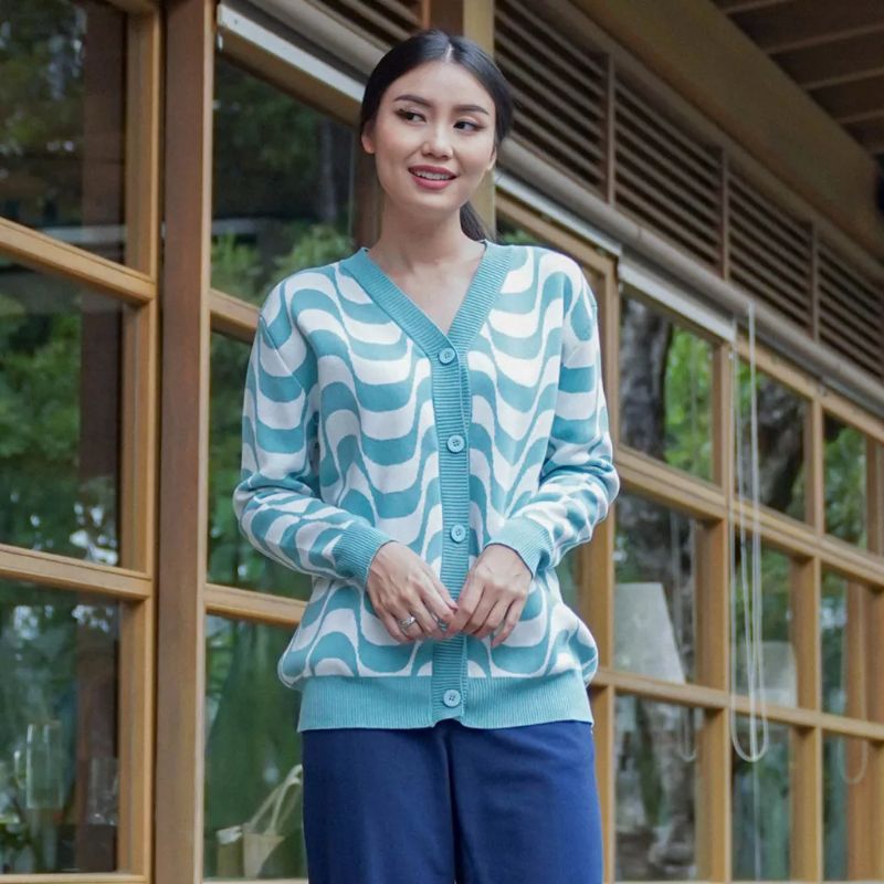 Cardigan ikat Leher Wanita/Cardigan Oversize