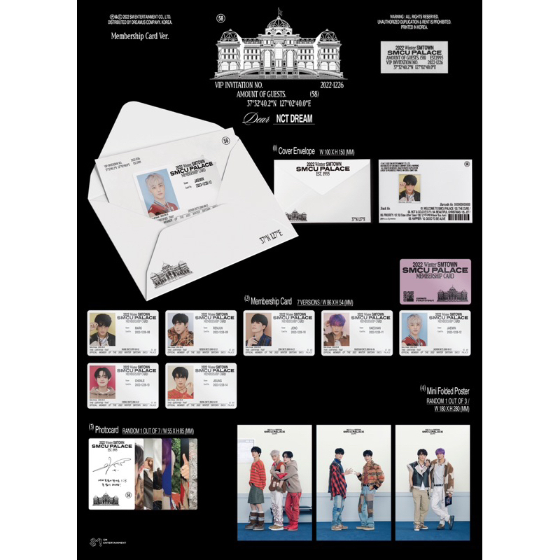 [READY STOCK] 2022 Winter SMTOWN : SMCU PALACE (Membership Card Ver.) NCT 127, NCT DREAM, WAYV, SHOTARO SUNGCHAN, RED VELVET &amp; aespa SEALED