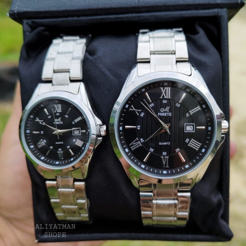 Jam Tangan Pasangan Pria Dan Wanita MIRETE Original Import New Tanggal Aktif Tahan Air // Jam Tangan Couple kekinian Murah Mewah Dan Elegan Kekinian // Jam Tangan Couple Free Batrai Cadangan Analog Bayar Di Tempat