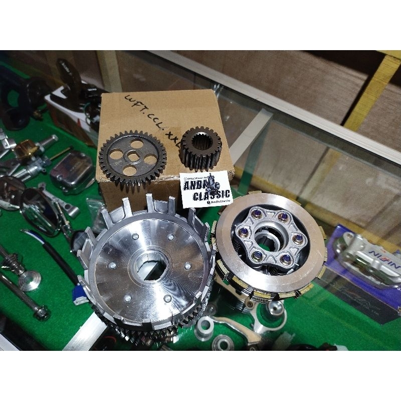 Drafgear Viar 21 set Komplit Kampas Kopling Per 6 pnp cb gl mp tiger