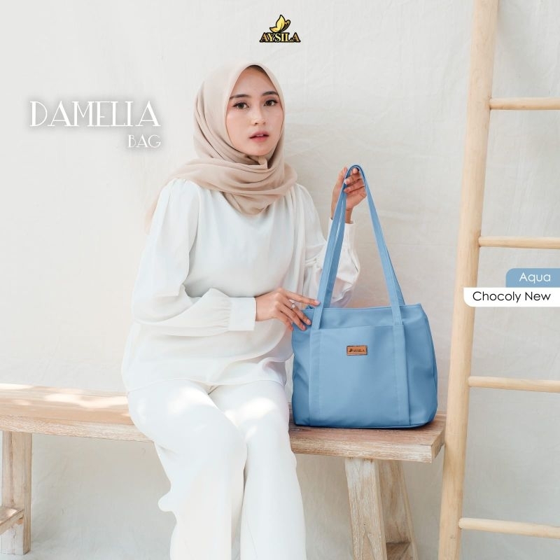 PRE ORDER TOTEBAG DAMELIA BY AYSILA TAS KERJA KULIAH KANTOR BAHAN CHOCOLY ANTI AIR PREMIUM