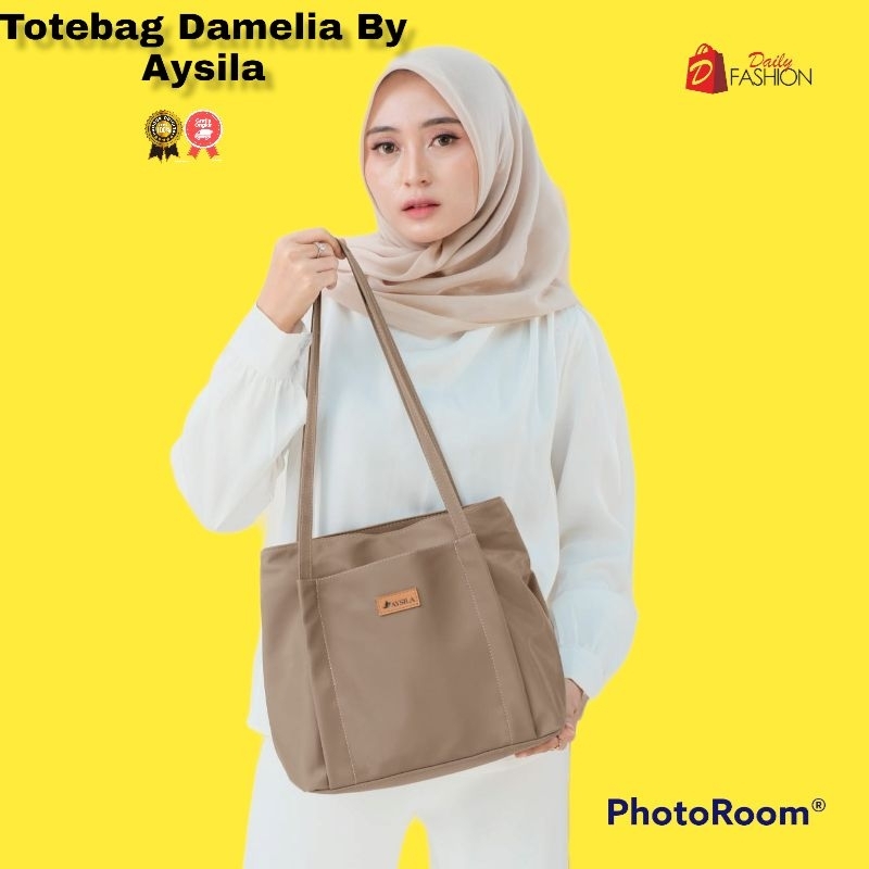 PRE ORDER TOTEBAG DAMELIA BY AYSILA TAS KERJA KULIAH KANTOR BAHAN CHOCOLY ANTI AIR PREMIUM