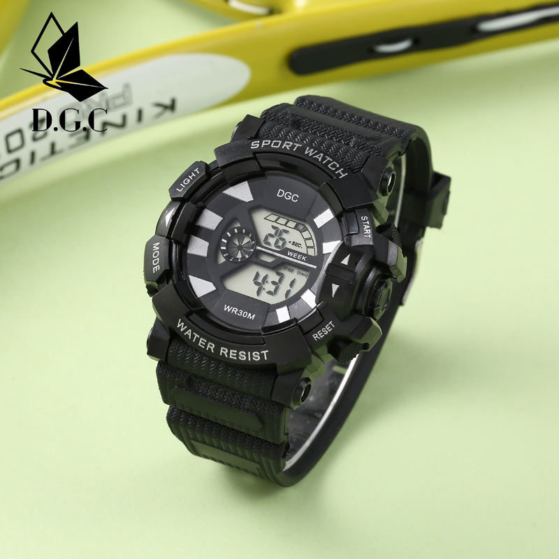 COD Jam Tangan Sport New Rubber Merah Black Time [Cod] Free Pria Digital Fashion Import M197