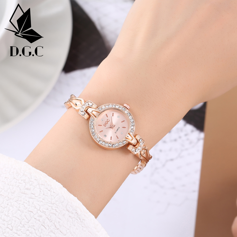 Jam Tangan Wanita Stainless Steel Analog Quartz Elegan Fashion Import Cewek Gelang W264