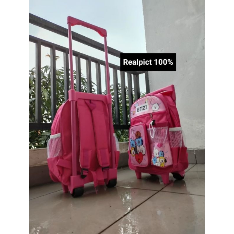 Tas Trolly Dorong Anak TK/SD tahan Air Tas Anak