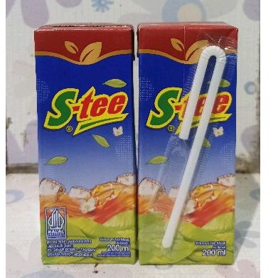 

S Tee 200ml minuman Teh kemasan Tetra pack Kotak Sinar Sosro