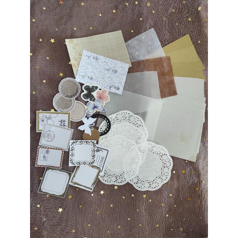 

(MWJ) isi36 pcs mini journal kit vintage-mini bujo kit-mini scrabbook kit -journaling kit murah