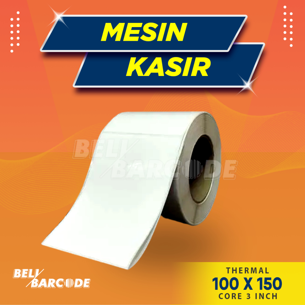 

Stiker Label Barcode 100x150mm Thermal 1 Line isi 500 Pcs Core Besar