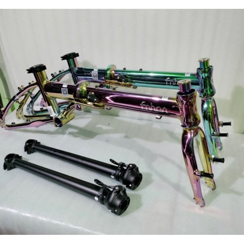 N. Frame Fnhon Retro 14-16 inch V-brake | Frameset sepeda lipat Fnhon Original (frame only)