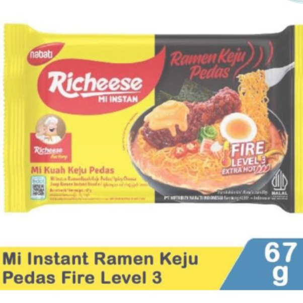 

Nabati Richeese Mi Instan Ramen Keju Pedas 67g