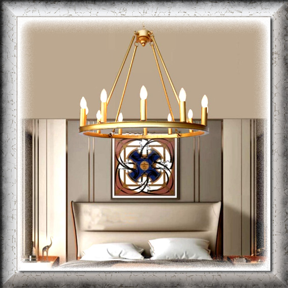 Lampu hias gantung CLASSIC AMERICAN big size 80 CM chandelier lighting living dining table master be